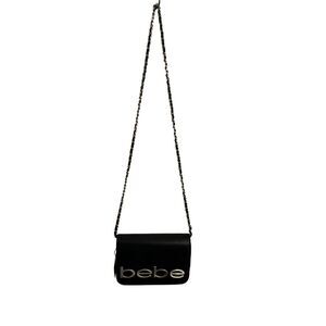BEBE black crossbody gold, and black new with tags with a gold chain